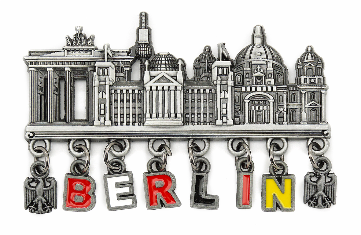 Magnet 3D Metall Skyline Bundesadler Berlin hängend