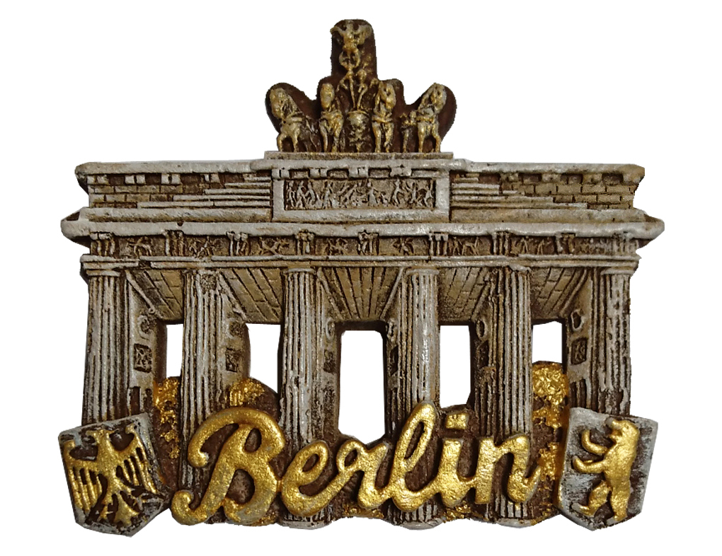 Magnet 3D Poly B`Tor Berlin Gold