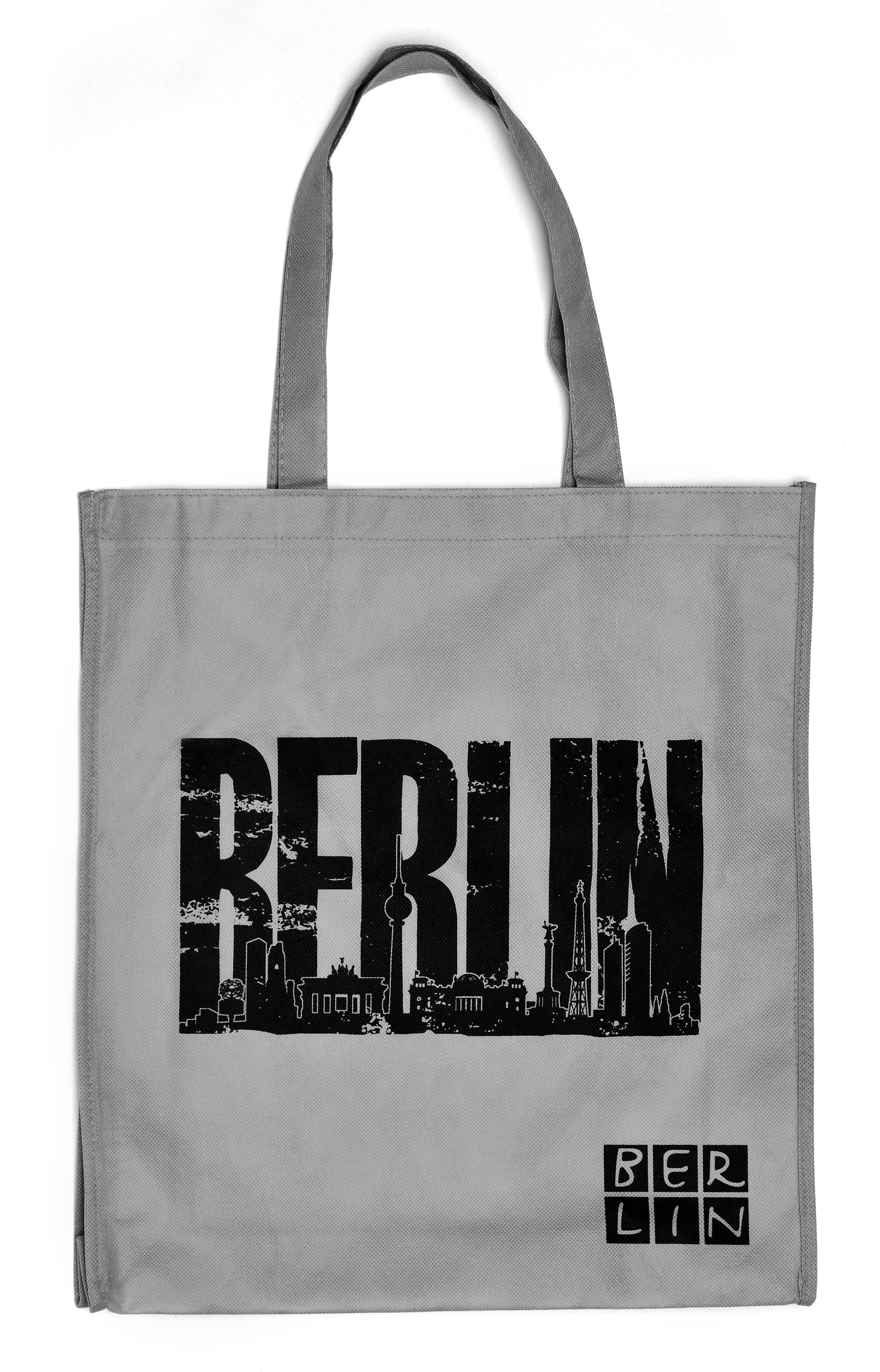 Shoppingbag BERLIN Skyline grau